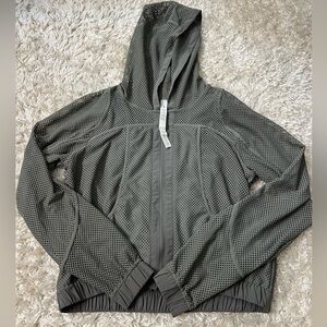 Lululemon Athletica Light Gray Mesh Hoodie